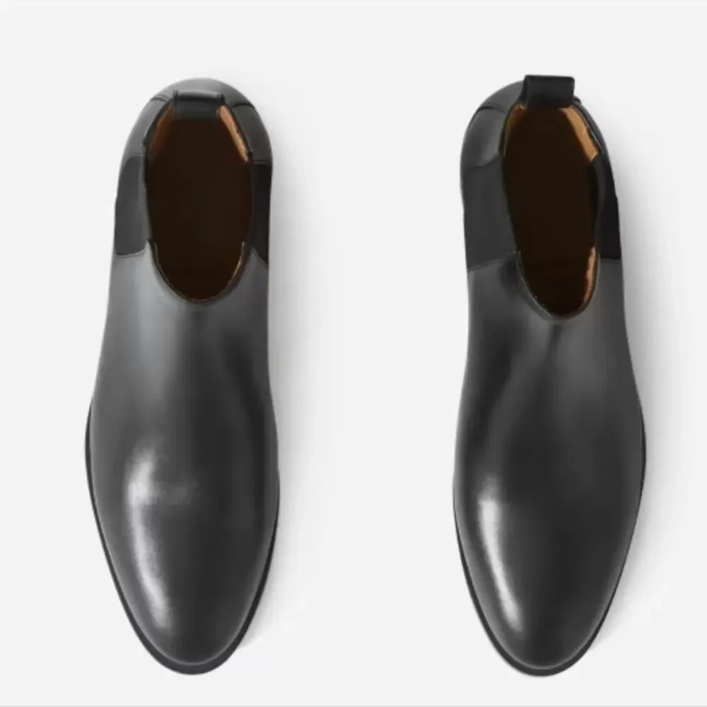 NEW Everlane The New Modern Chelsea Boot Black Italian Leather Ankle Bootie 6